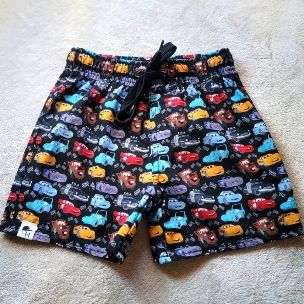 Cars print swim trunks-4/5T